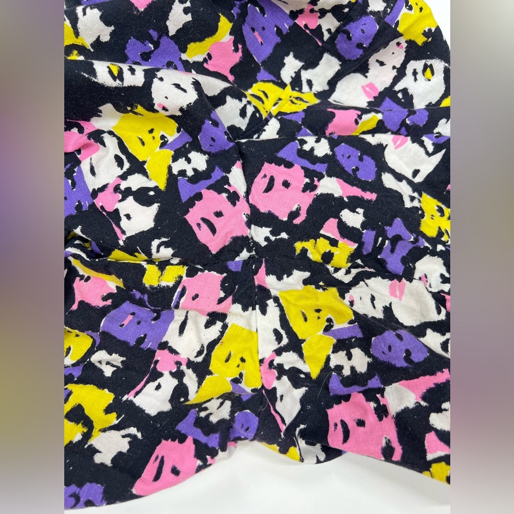 1990s Pop Art High Waist Shorts Long Cuff Rolled Short Warhol Graphic T Shirt 90 - Picture 10 of 17